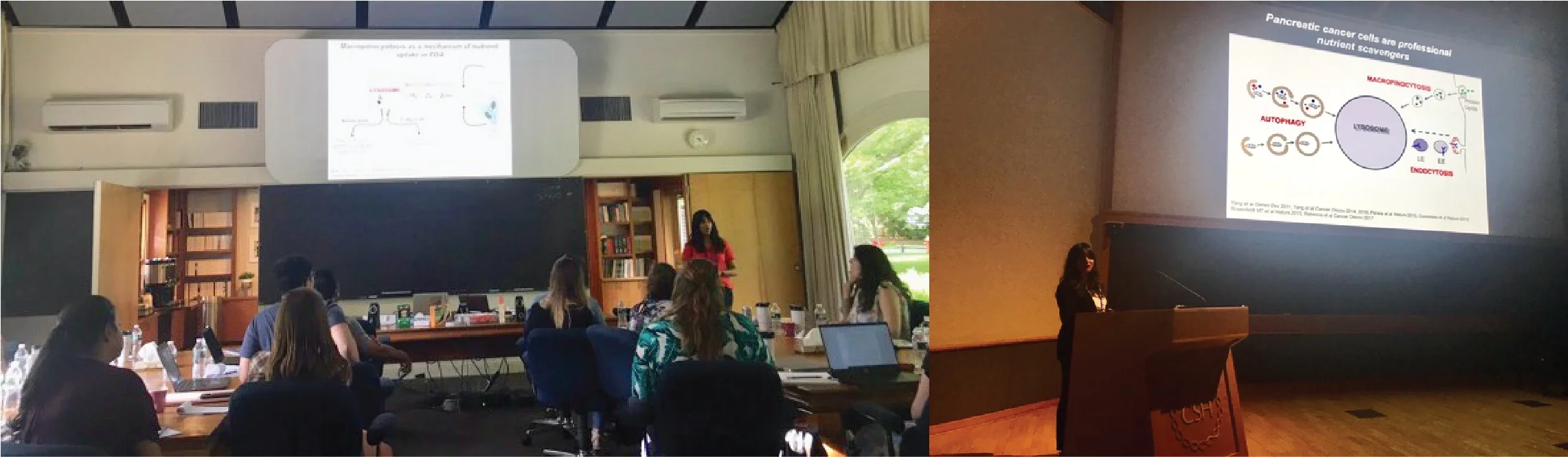 Rushika presents on autophagy and lysosomes at the Cold Spring Harbor Labs workshop on Pancreatic Cancer