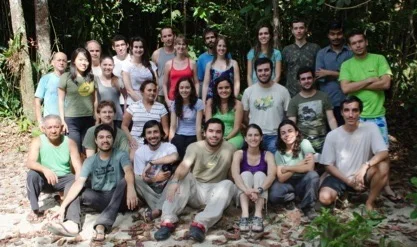 Students, instructors, assistants and cooking team at Camp 41 (Photo by Pablo Elizondo.)