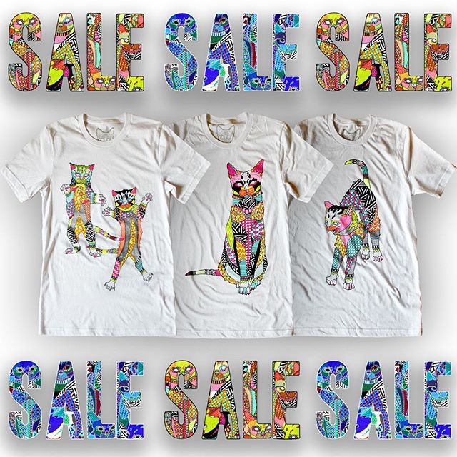 SALE ON COLORED #neonbodegacats T-SHIRTS ONLINE !!!! ALL COLORED  T-SHIRTS 50$  www.neonbodegacats.com