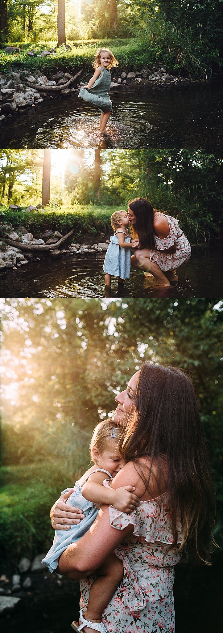 Kalamazoo Michigan Family Photos in Creek