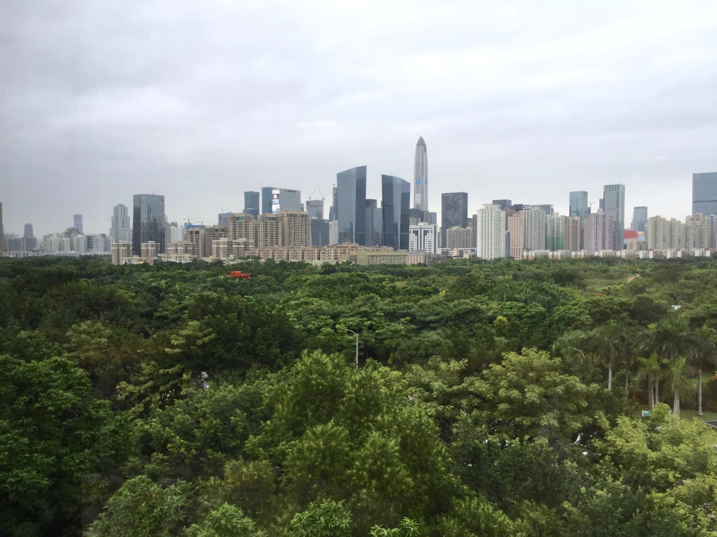  View of Shenzhen from the hotel.&nbsp; 