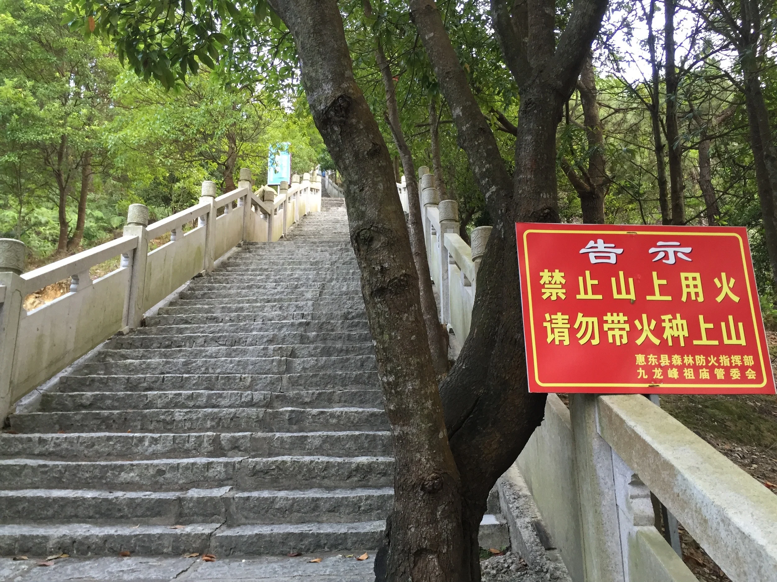 This sign reads 3800 steps to the top, so I was told. 