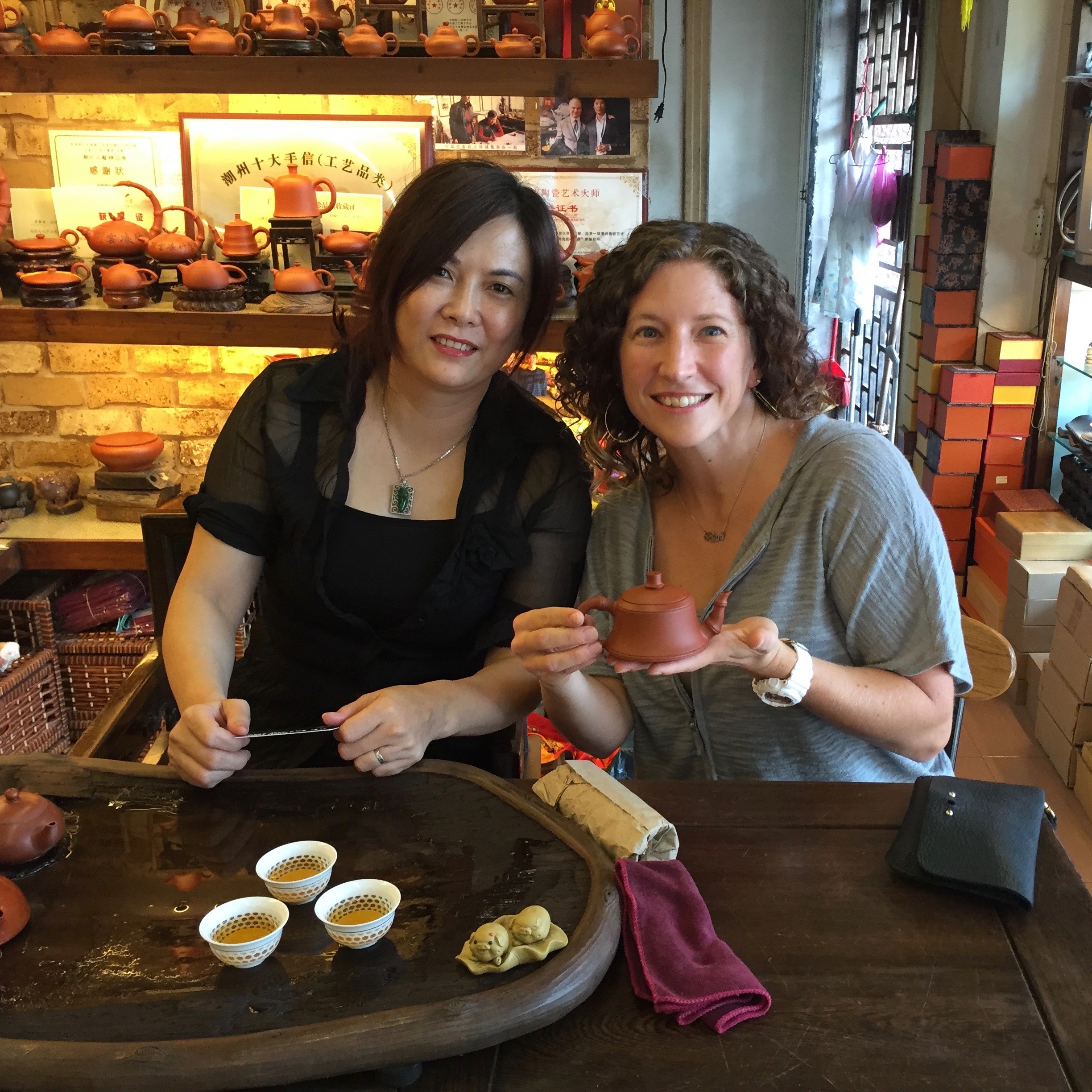 What a treat to find this shop and meet the wife of this Master Ceramic Artist!