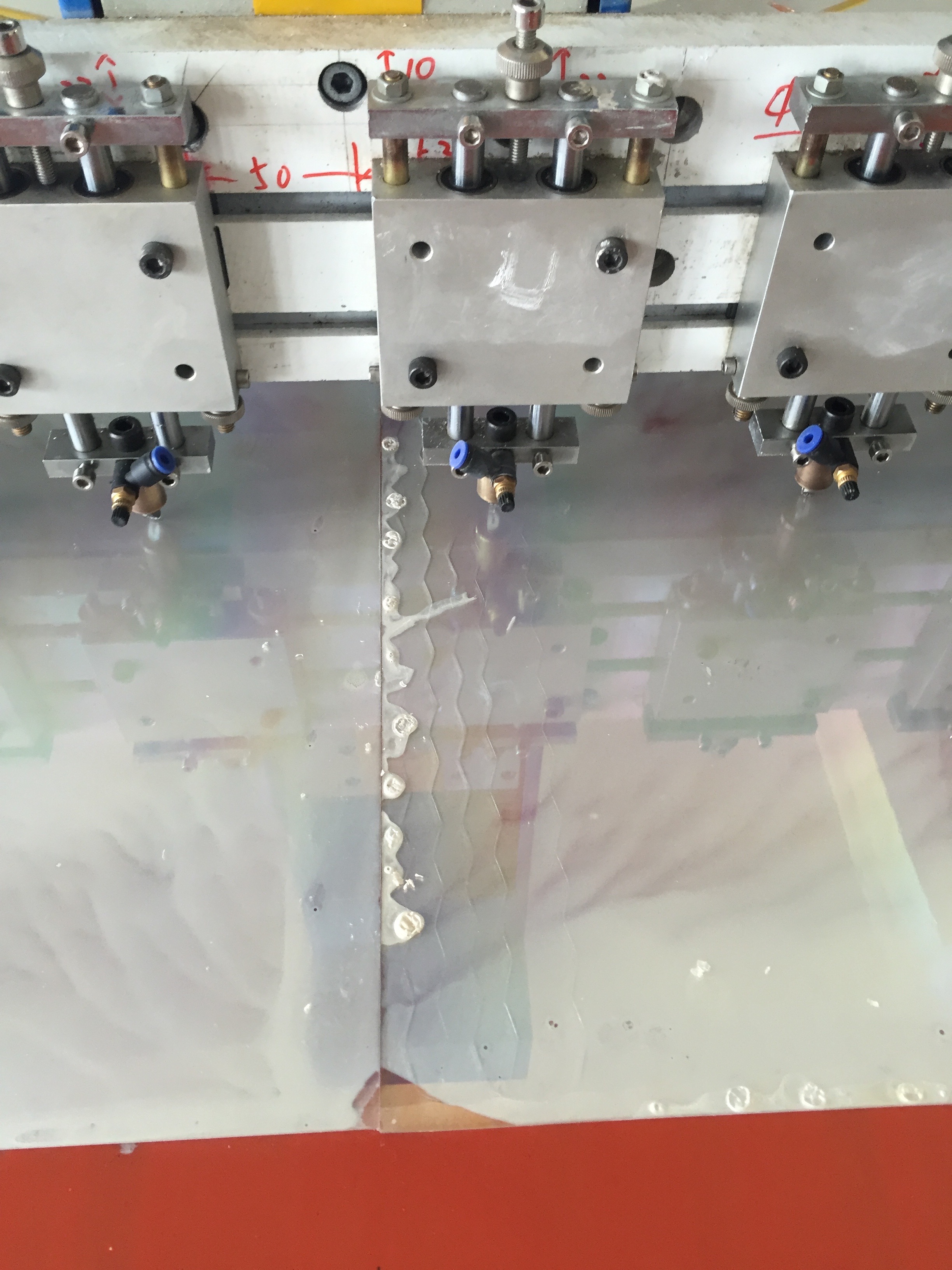 Machine cut glass. 