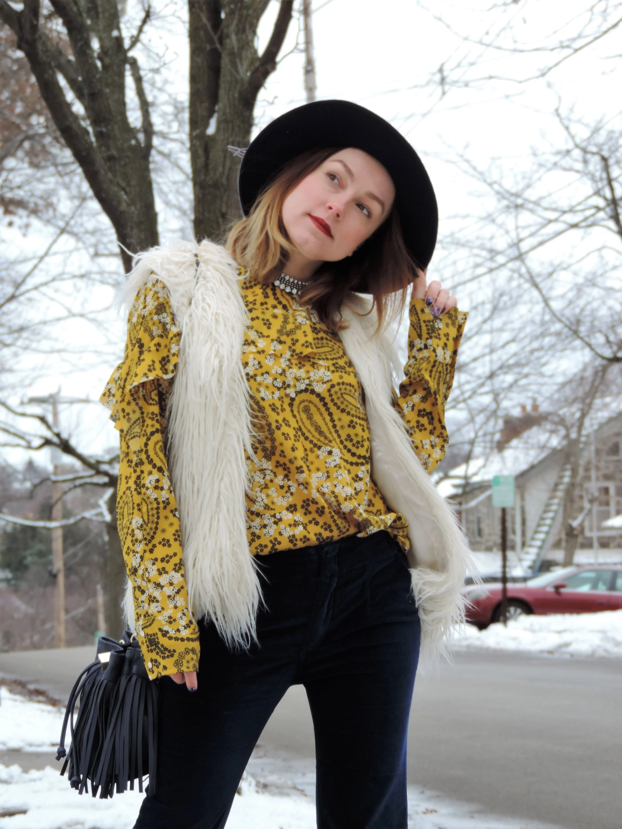 70s inspired outfit winter