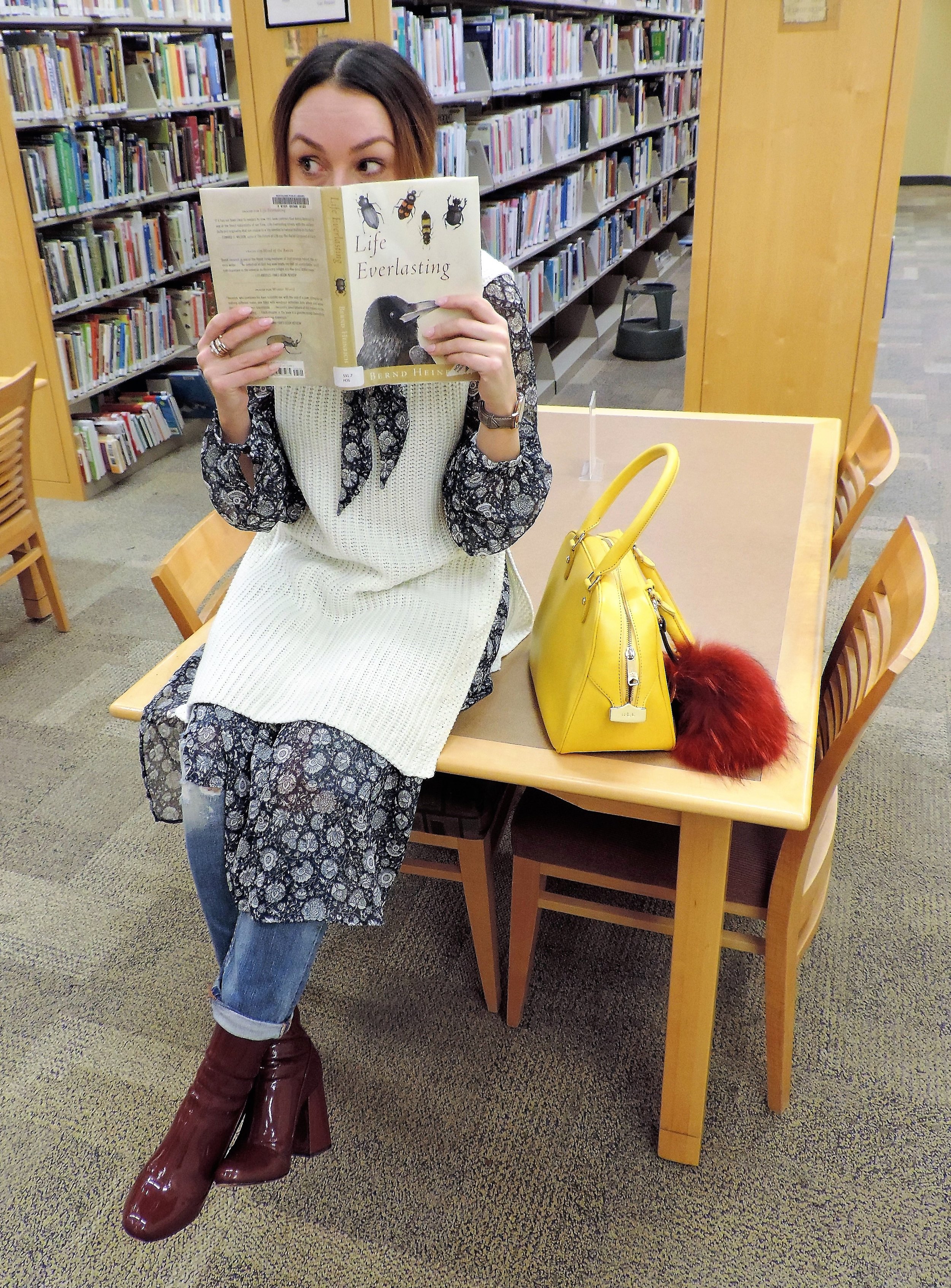 A book can work just as well as sunglasses with any outfit 😎