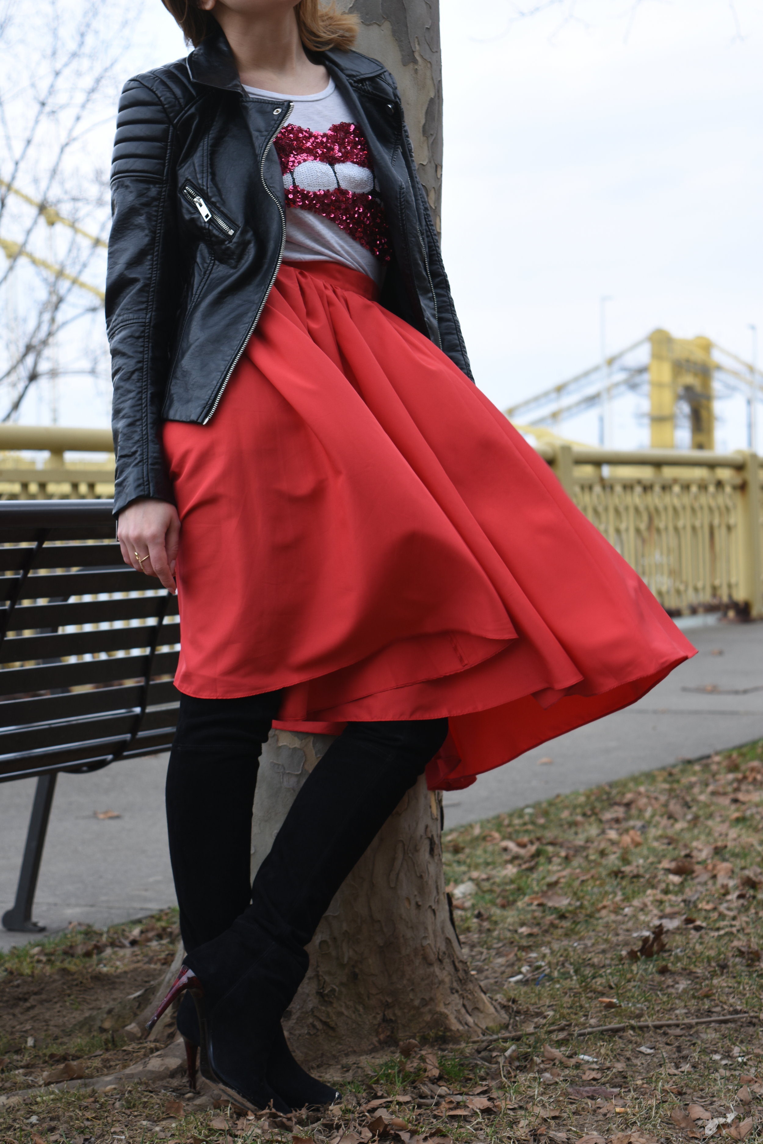 Over-the-knee boots are a must-have for styling in winter!