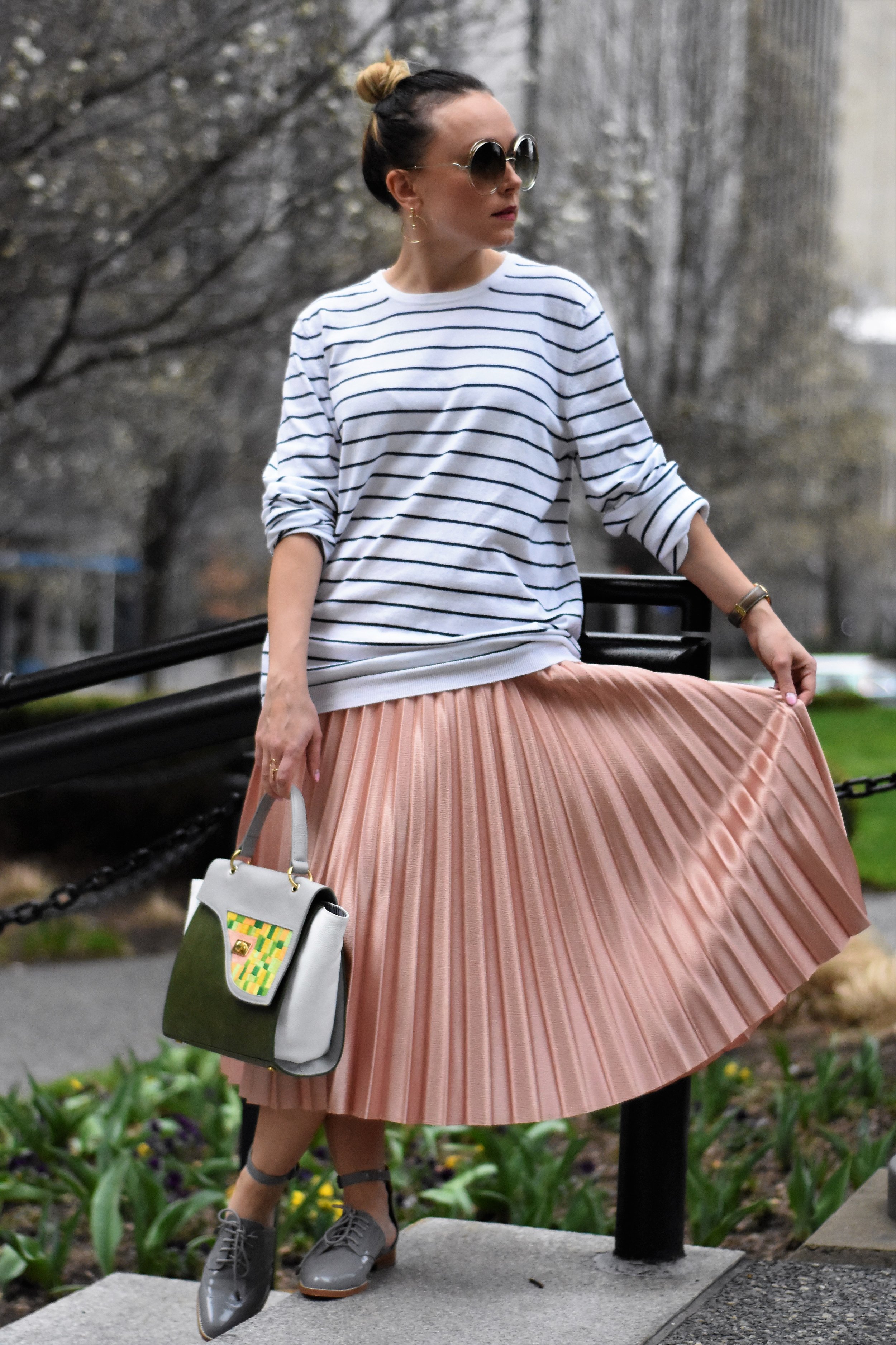 Pleated Midi Skirt 