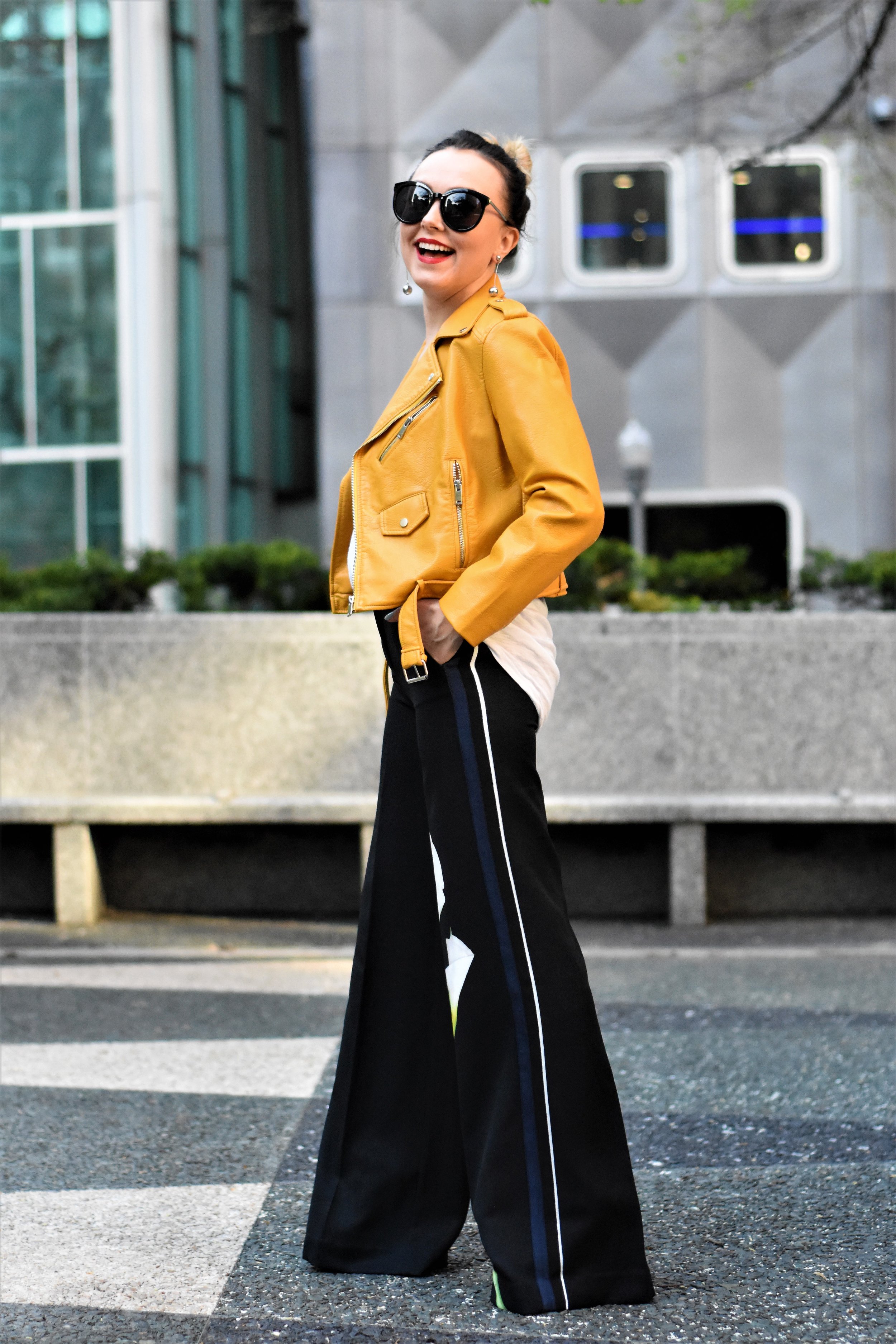 wide-leg pants outfit ideas