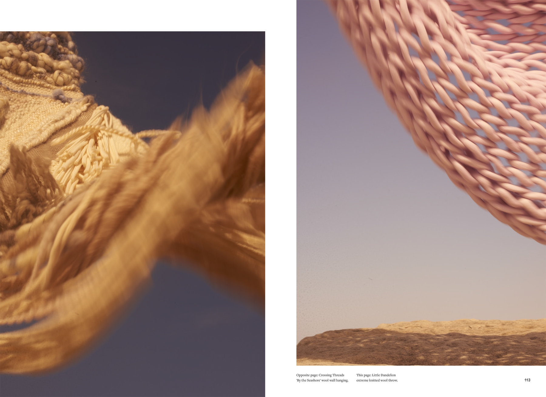 Our 'BY THE SEASHORE' woven wall hanging featured in 'WOOL' Magazine Spring 2018 issue by The Woolmark Company.