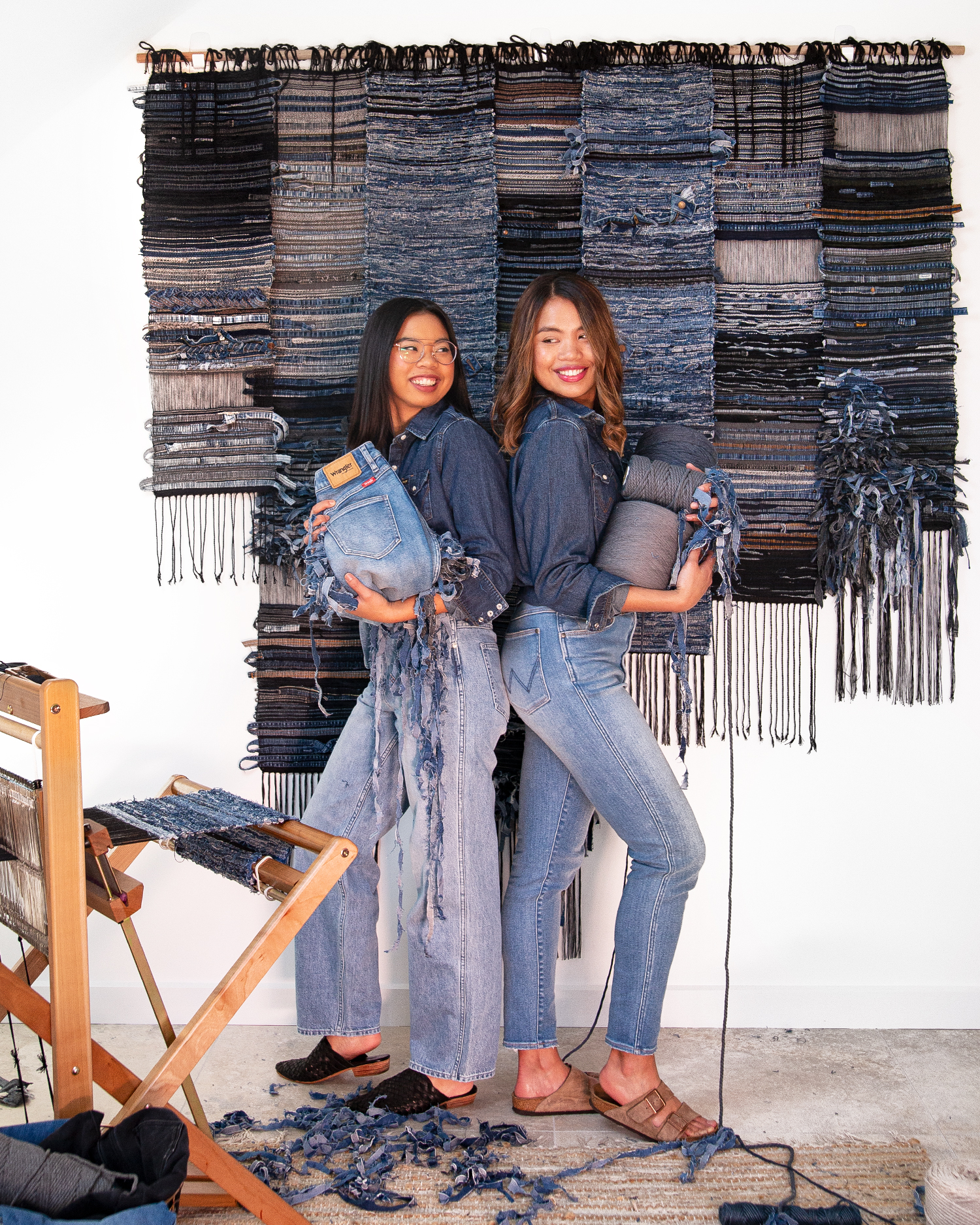 Repurposing and recycling preloved denim into unique expressions of art. Photography by Darren Luk.