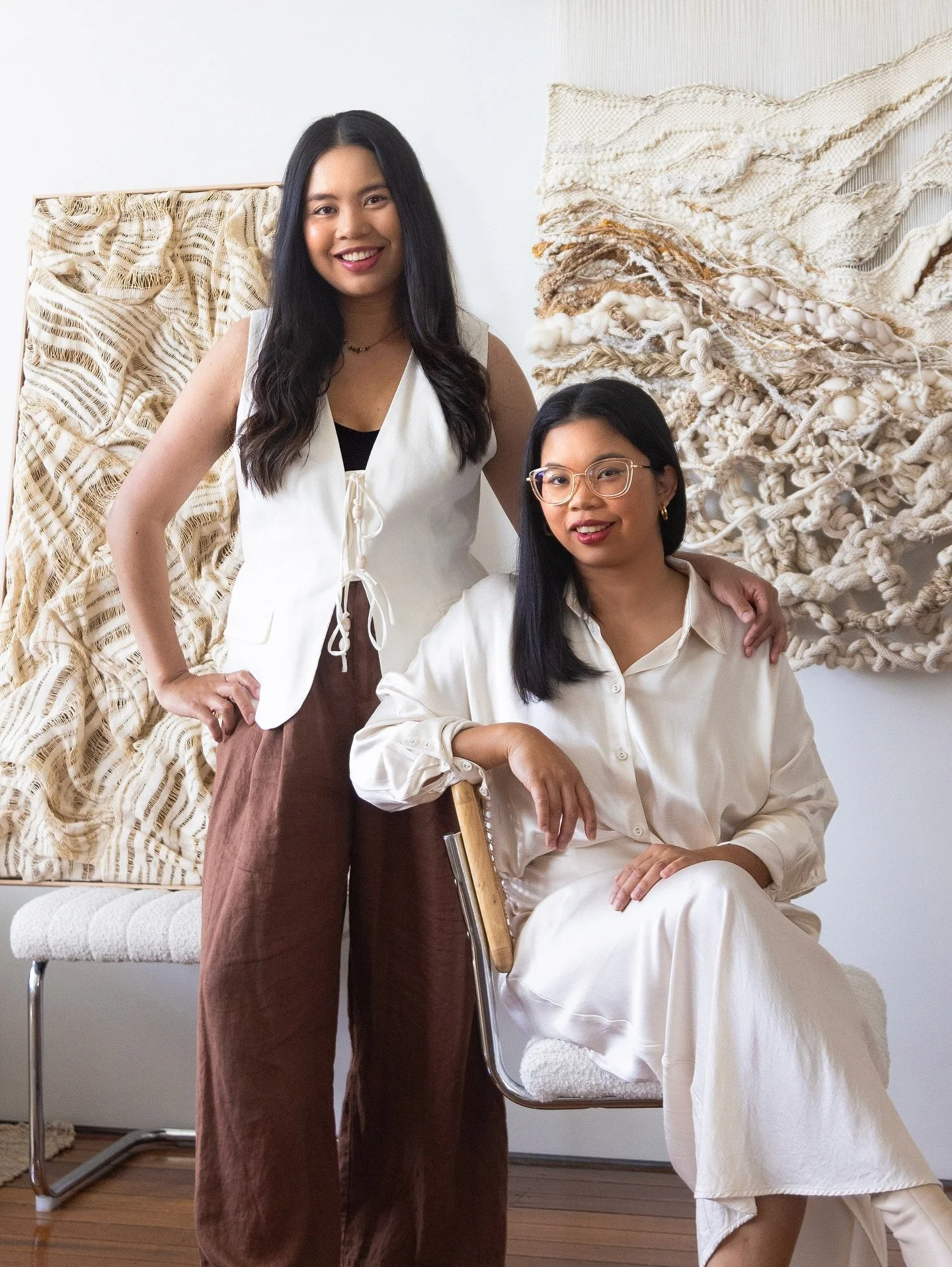 Today marks the opening of our exhibition, ‘A Great Balancing Act’, now on view at @sydneyroadgallery 
Ever since we both became mothers and committed to our art practice full-time, we’ve found ourselves seeing the world with open