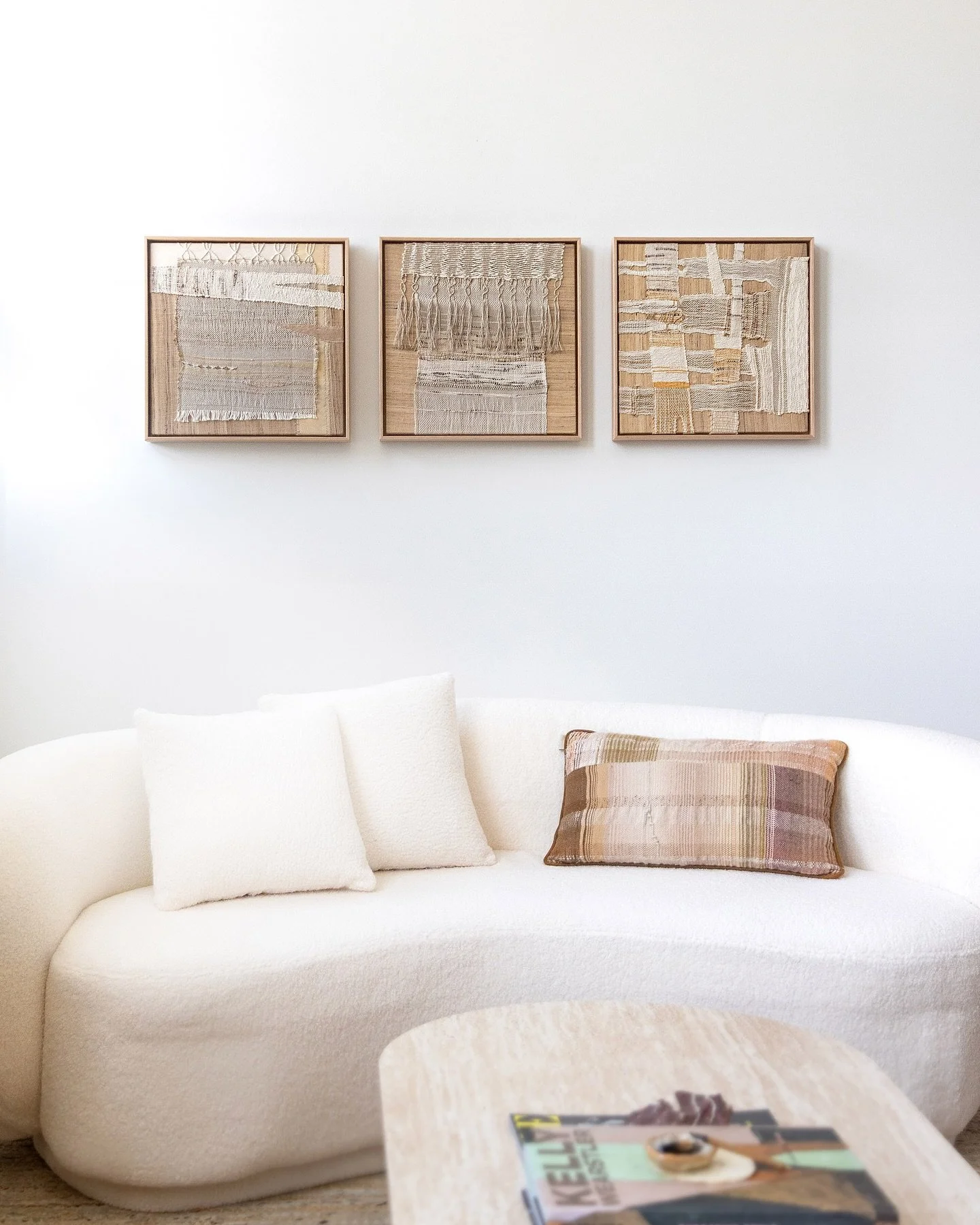 ‘FRAGMENTS SERIES’ handwoven and handstitched by Lauren #CTFrames //
These framed textiles feel almost like fibre paintings, each one replacing a brushstroke with woven weft and hand-stitched detail. Layer by layer, I experiment with com