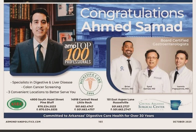 🎉 Big congratulations to our CEO, @drahmed007 Ahmed Samad, for being named to @amppob Arkansas Money &amp; Politics&rsquo; 2025 AMP Top 100 Professionals! We&rsquo;re incredibly proud of your leadership and the impact you make every day. 👏🏽🏆

&md