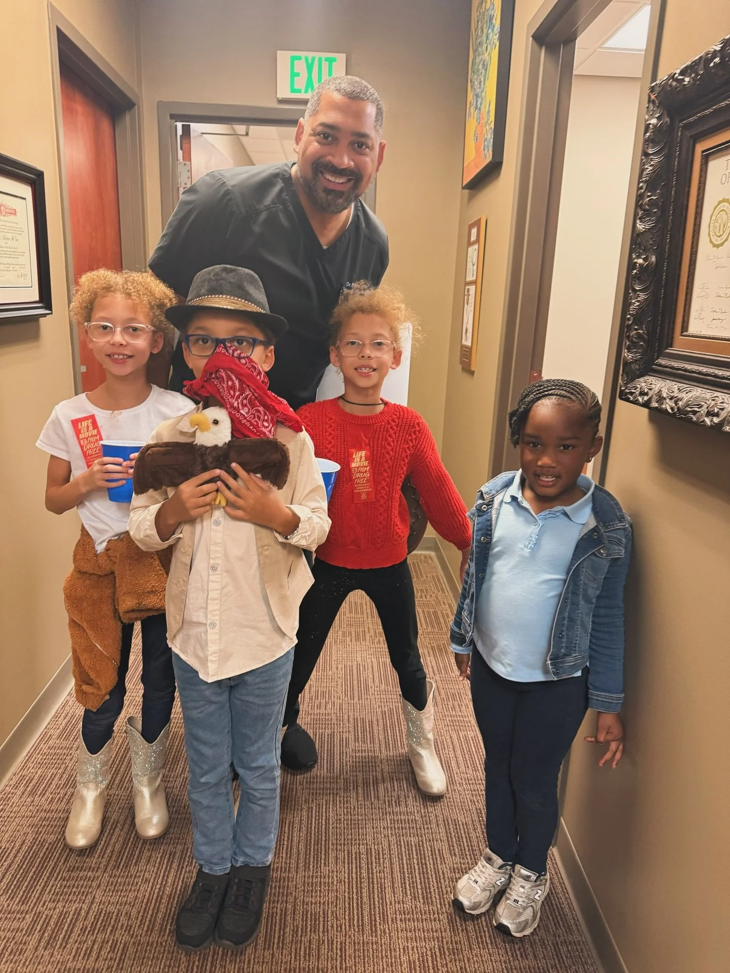 Nothing brightens Dr. B&rsquo;s day more than a visit from the littles 🥰 Their smiles, curiosity, &amp; big hugs make everything brighter. ☀️