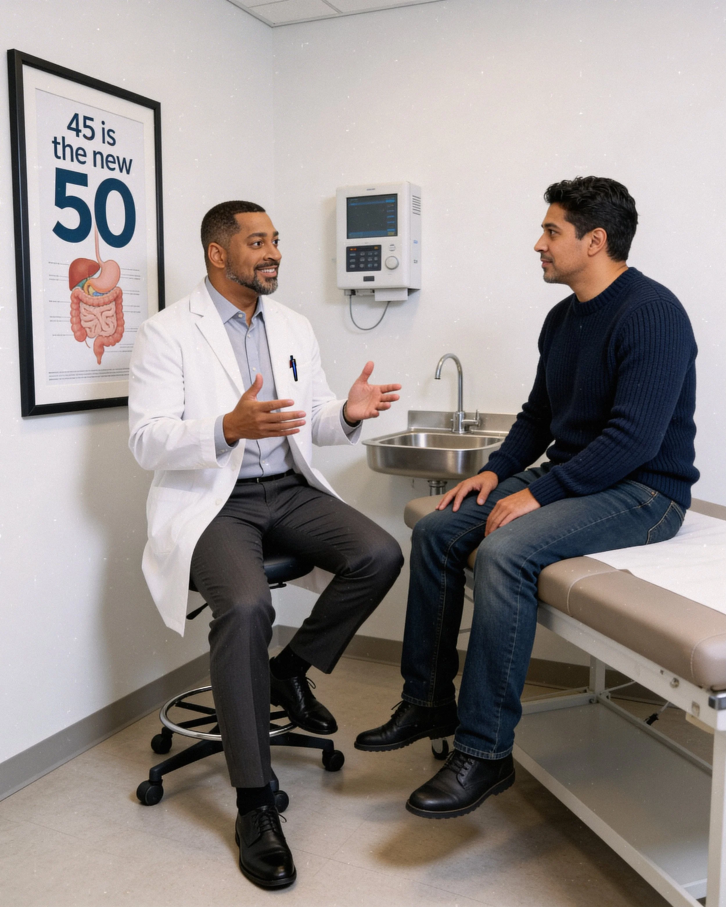 45 is the new 50! 

Getting screened for colon cancer is no longer a matter you can ignore🥼 

👨🏾&zwj;⚕️ Dr. Brian McGee | Gastroenterologist 
🏥 Medical Director @digestivecarewlr 
☎️ Call 501.663.4747
📍 14918 Cantrell Rd, Little Rock, AR 72223
?
