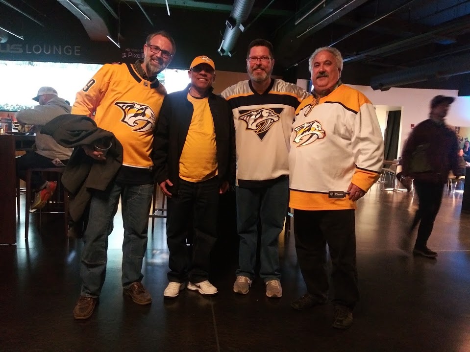 The Pred's game with our pastor and friends.