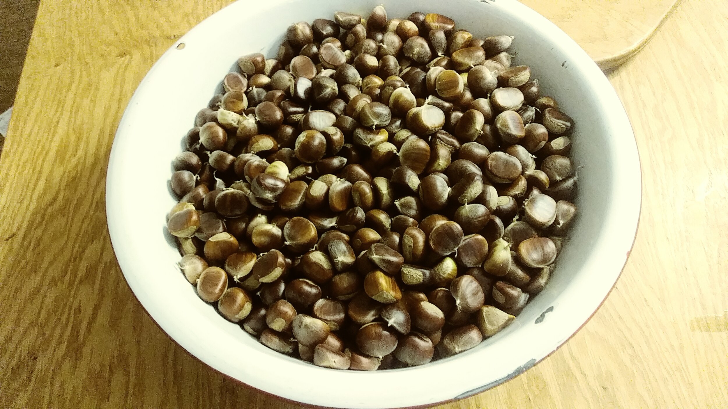  About 10 of the 150 lbs of chestnuts. 