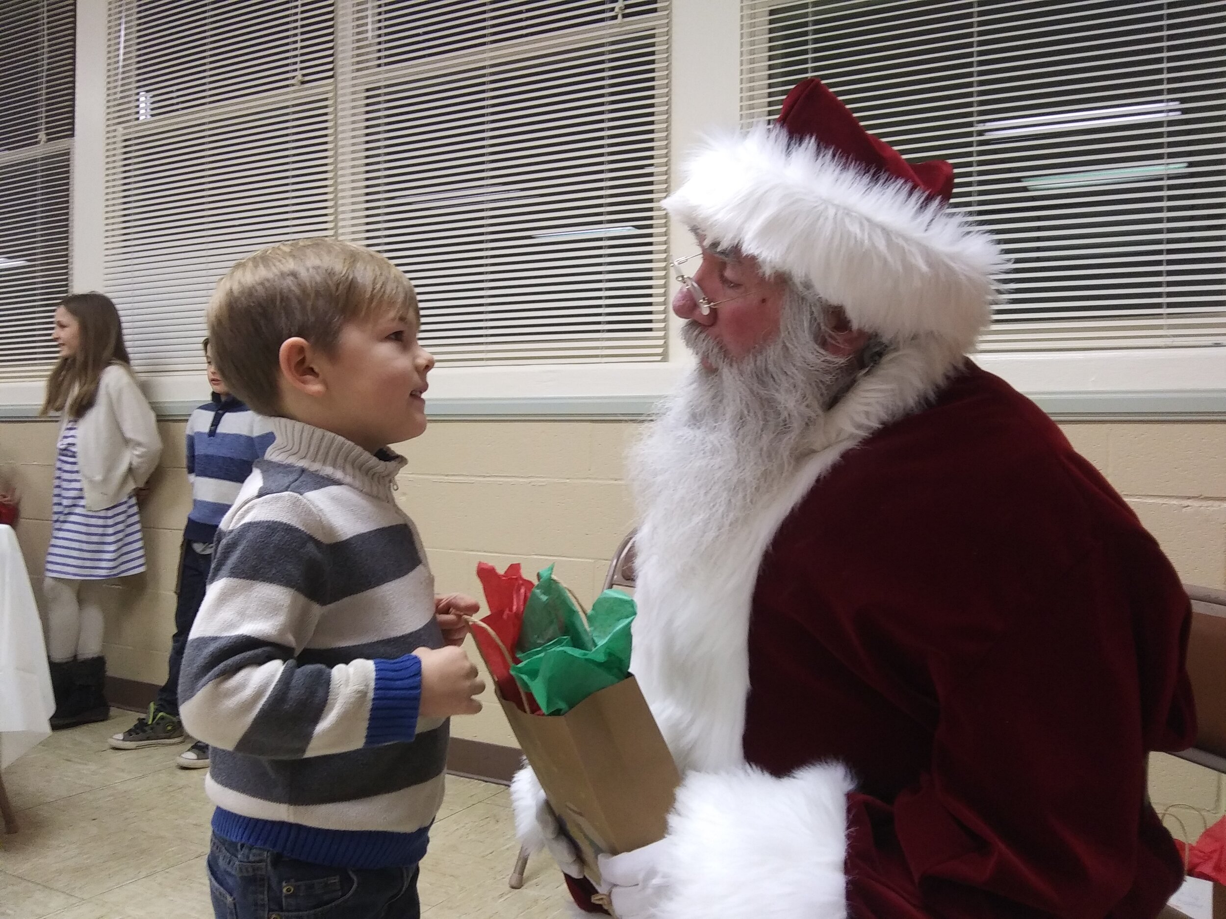  Telling St. Nick that he “needs Legos.” 