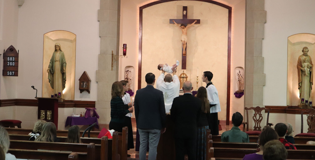  Fr. Carre offers little Isaac to the Lord. May the Lord make him a man after his own heart. 