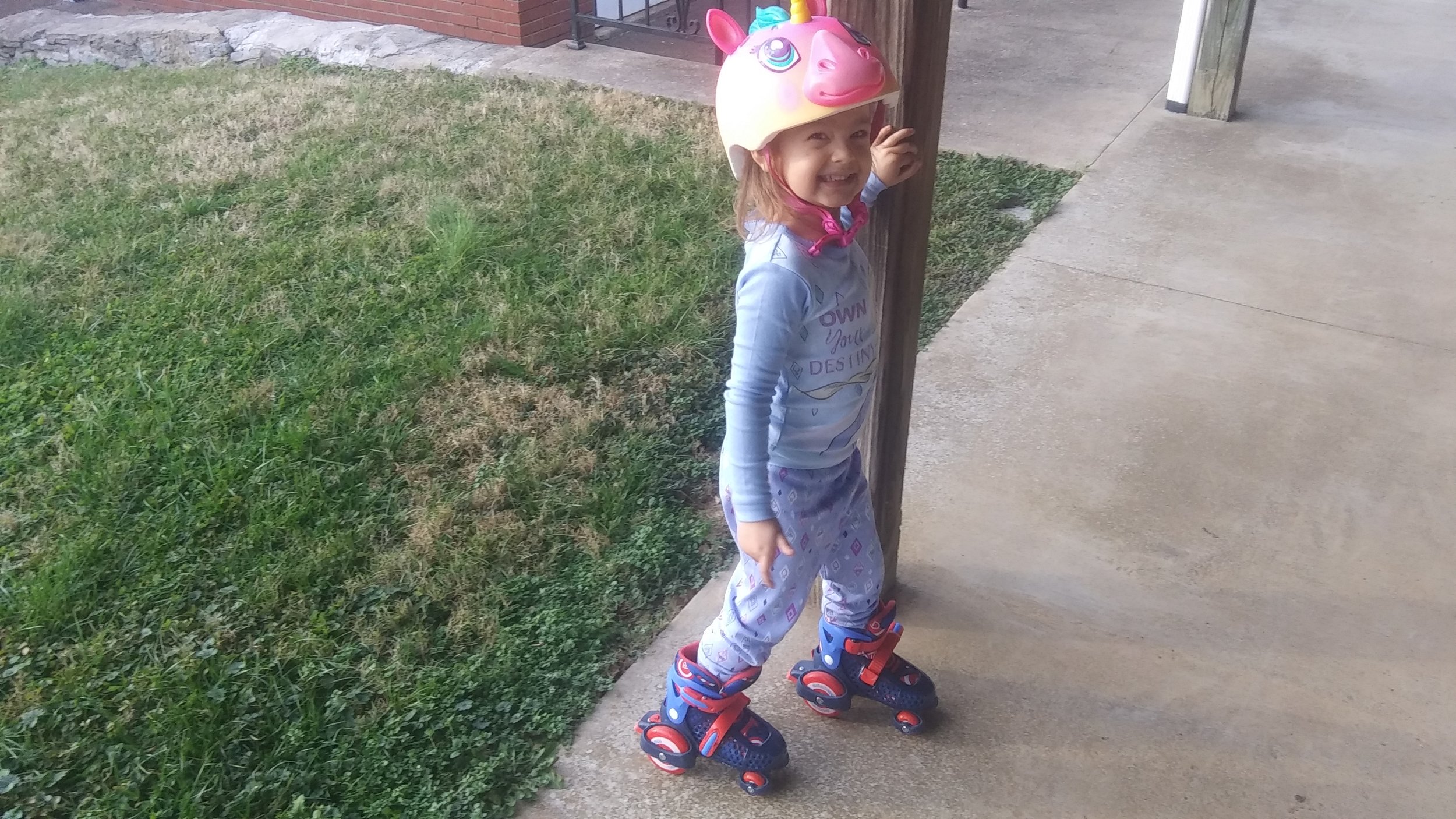  Loving her skates. She learned so quickly 