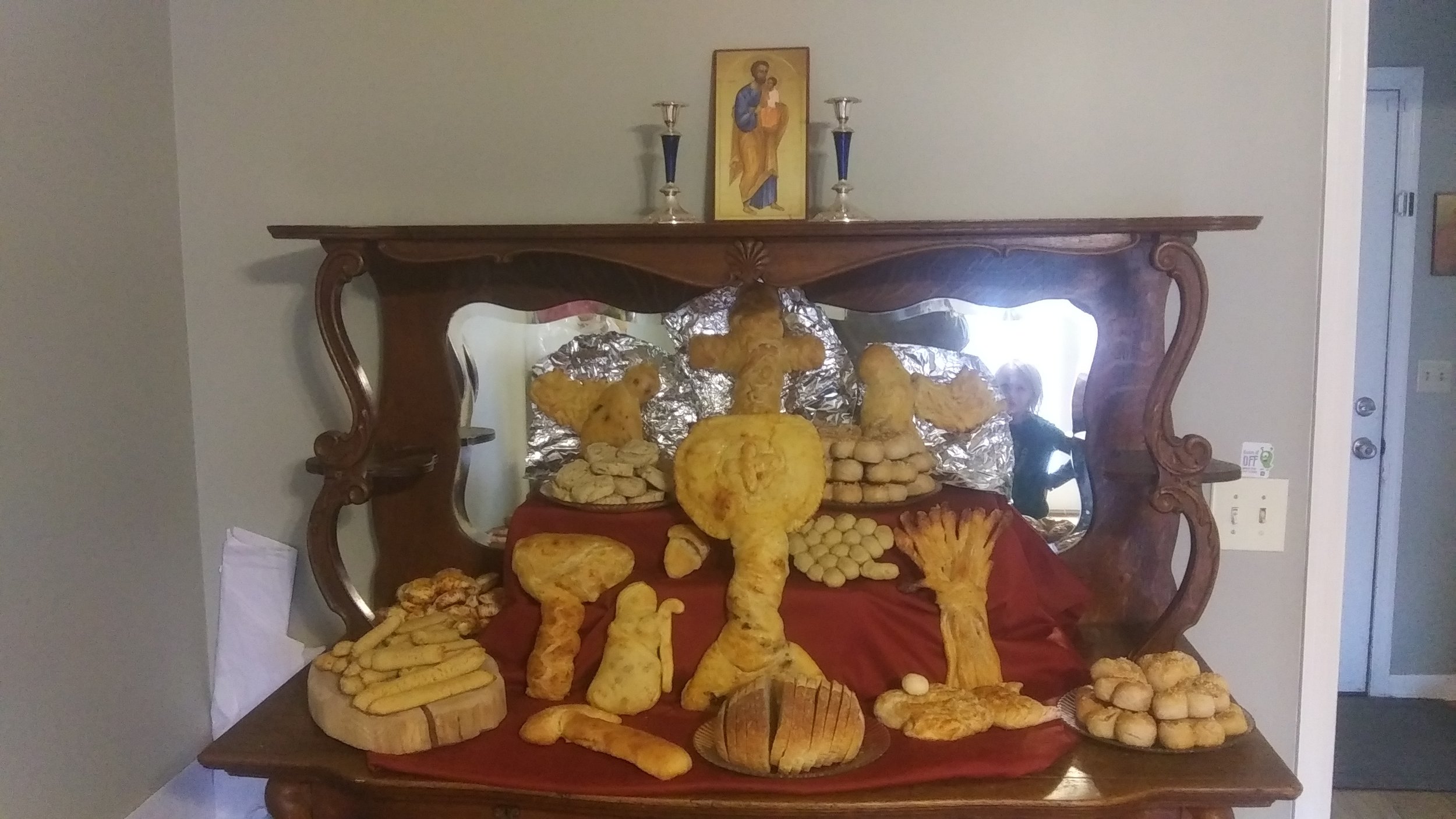  St. Joseph’s feast day bread altar 