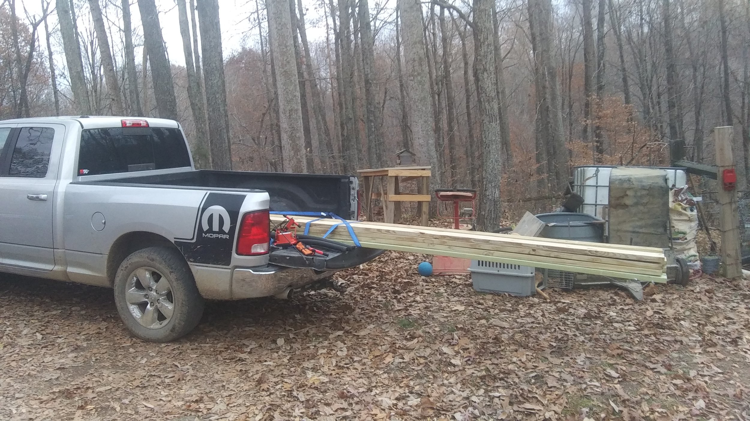  Trusses for the lean-to 