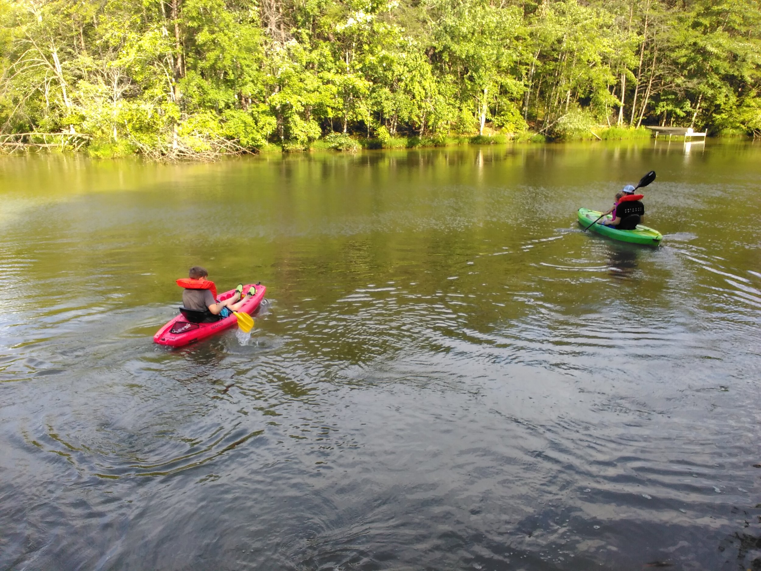 kayaking at lake house