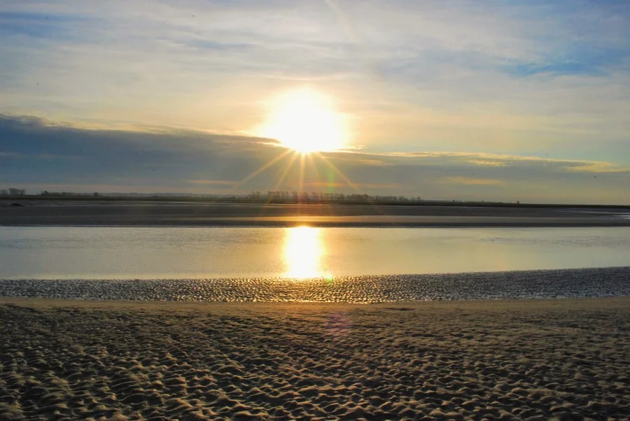 sunset at Mont Saint-Michel