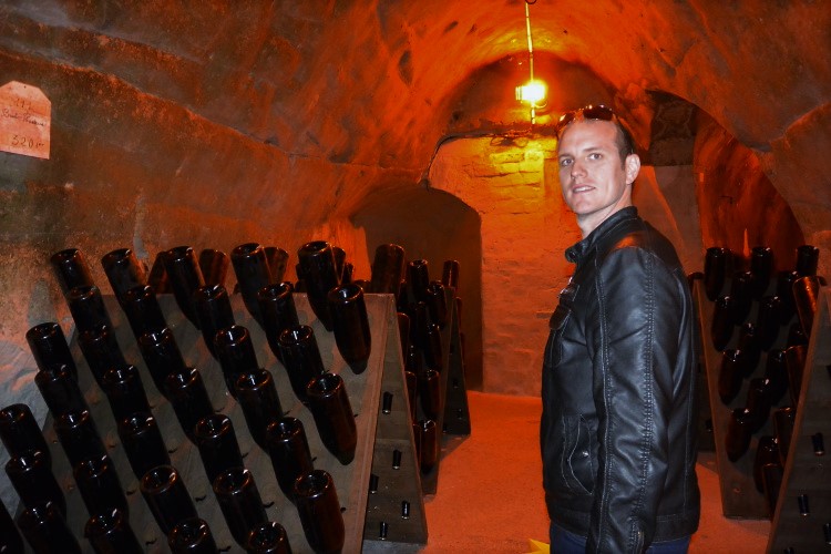 Les caves at Taittinger