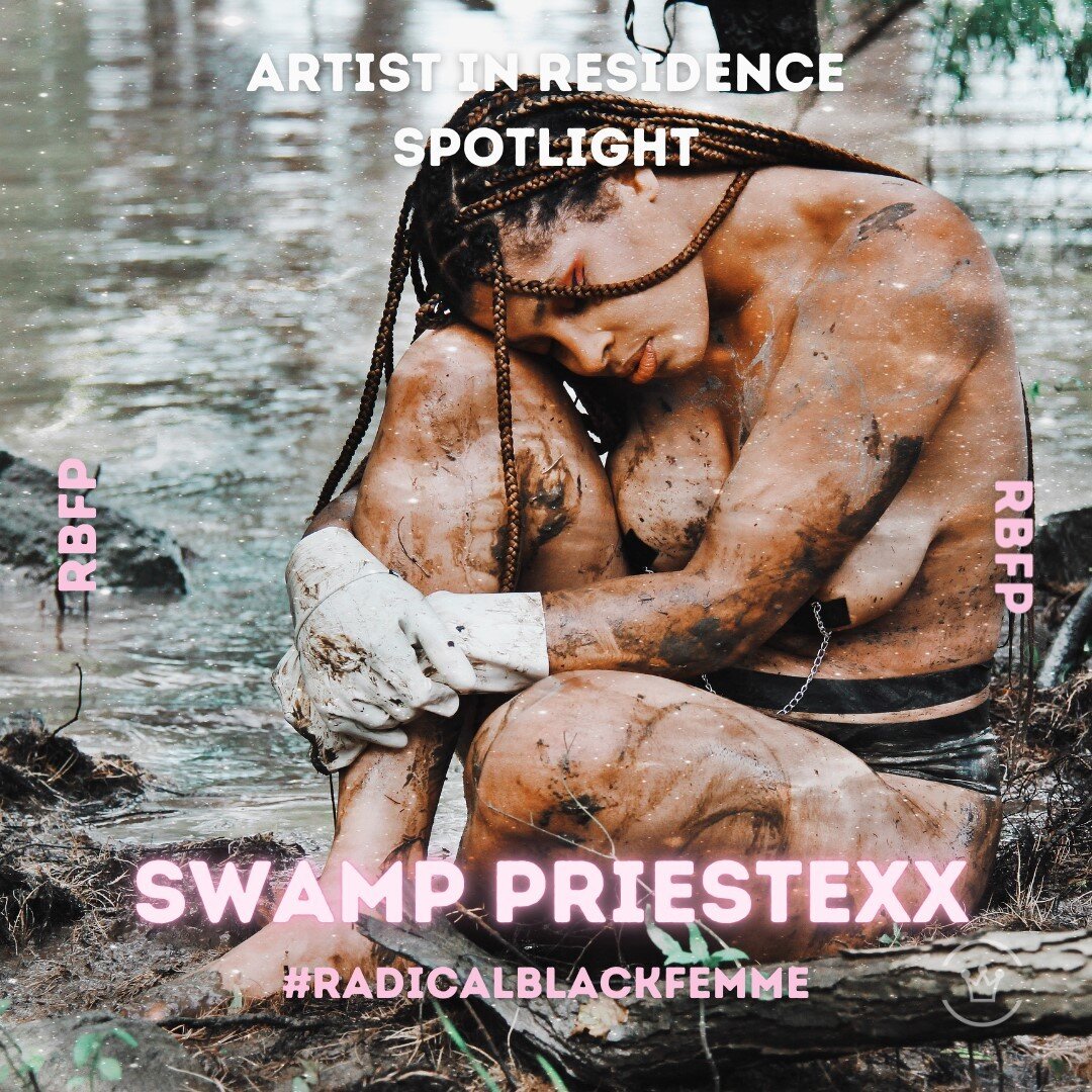 🗣MEET THE ARTIST currently activating their #RadicalBlackFemme residency!⠀⠀⠀⠀⠀⠀⠀⠀⠀
⠀⠀⠀⠀⠀⠀⠀⠀⠀
SWAMP PRIESTEXX (they/them) is an anti-disciplinary artist, scholar, and Femme Thug Daddy from Sunflower, Mississippi who is most concerned with building ut