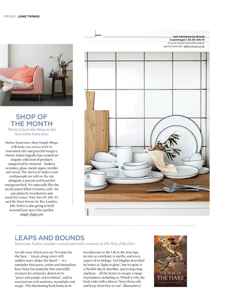 Many thanks to Louise Gorrod Wishlist editor for choosing our lovely Vase Follow on Instagram: @thesimplethingsmag @louise_buttercupdays