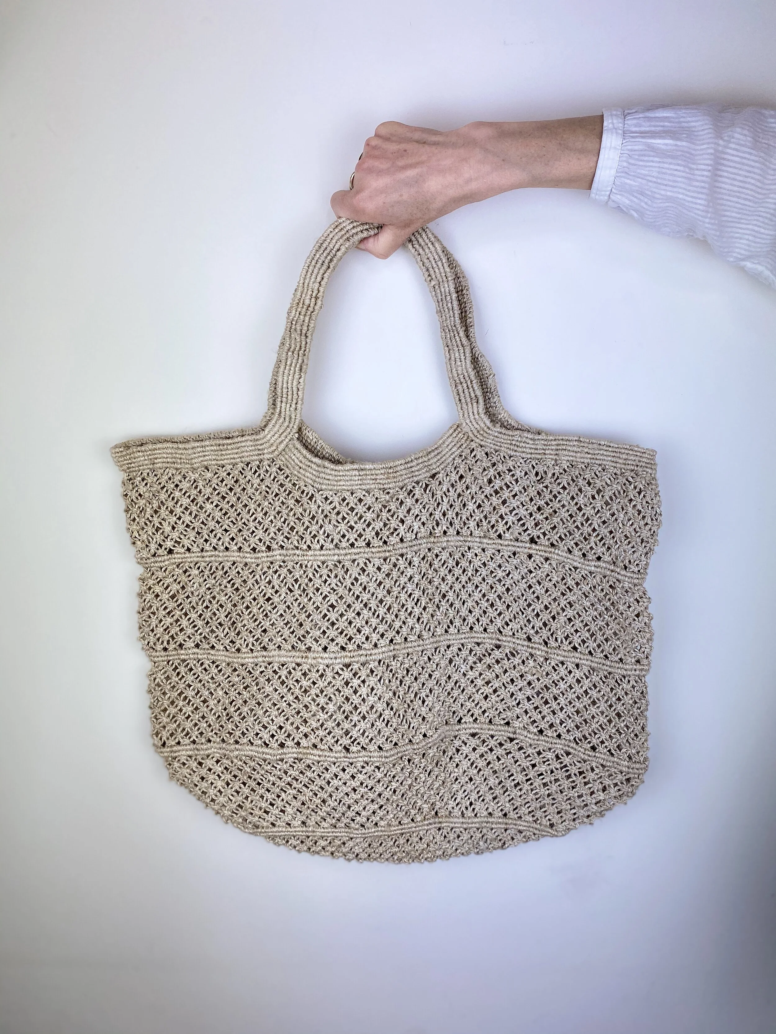 Macrame Jute Basket Natural