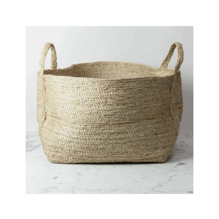 Natural Jute Storage Basket Large