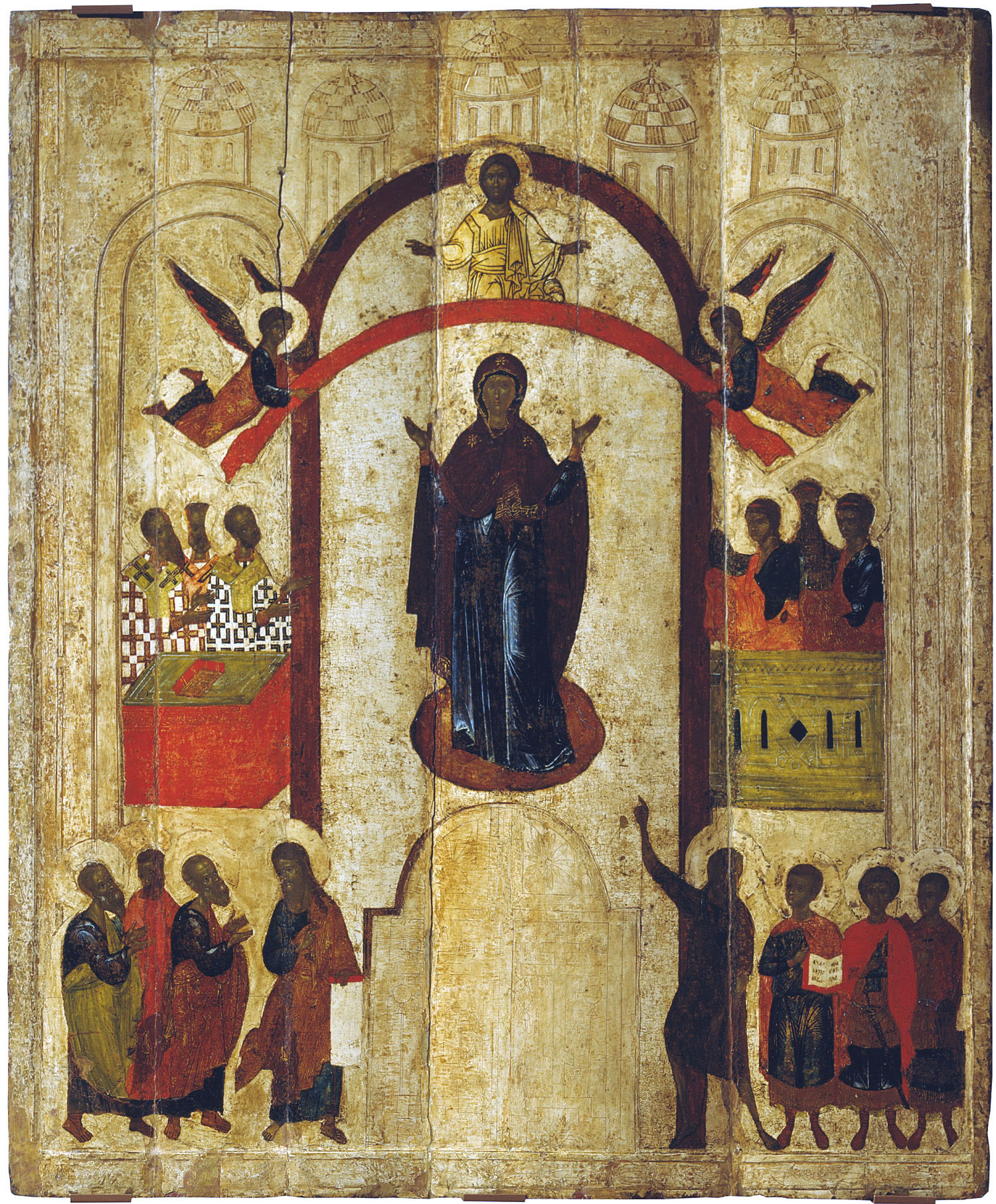 The Pokrov (Protection of the Mother of God) icon, Novgorod, 1399