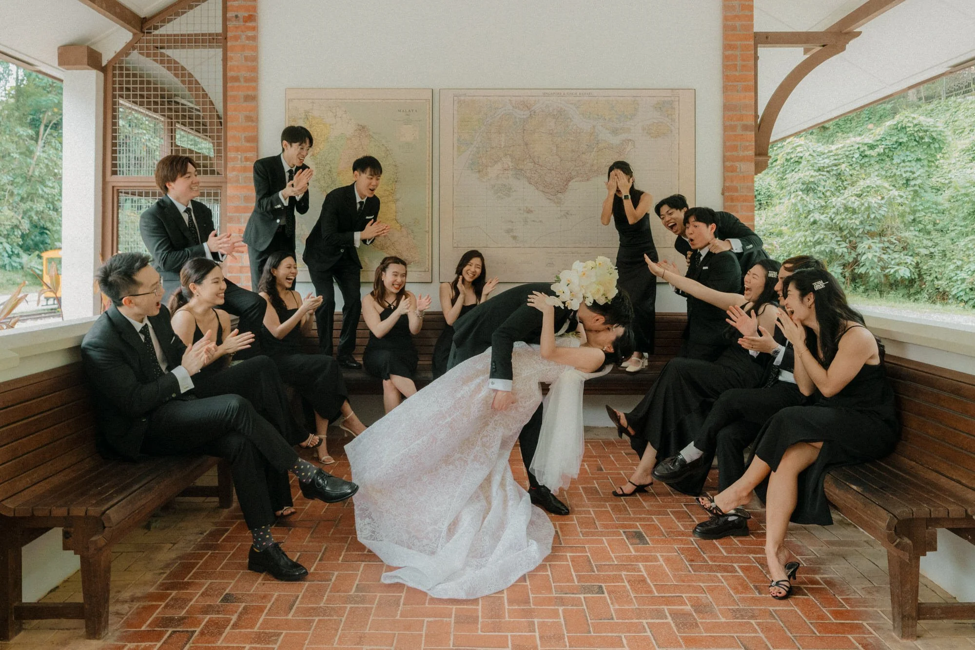 Bridal Party Wedding Photoshoot at Bukit Timah Railway