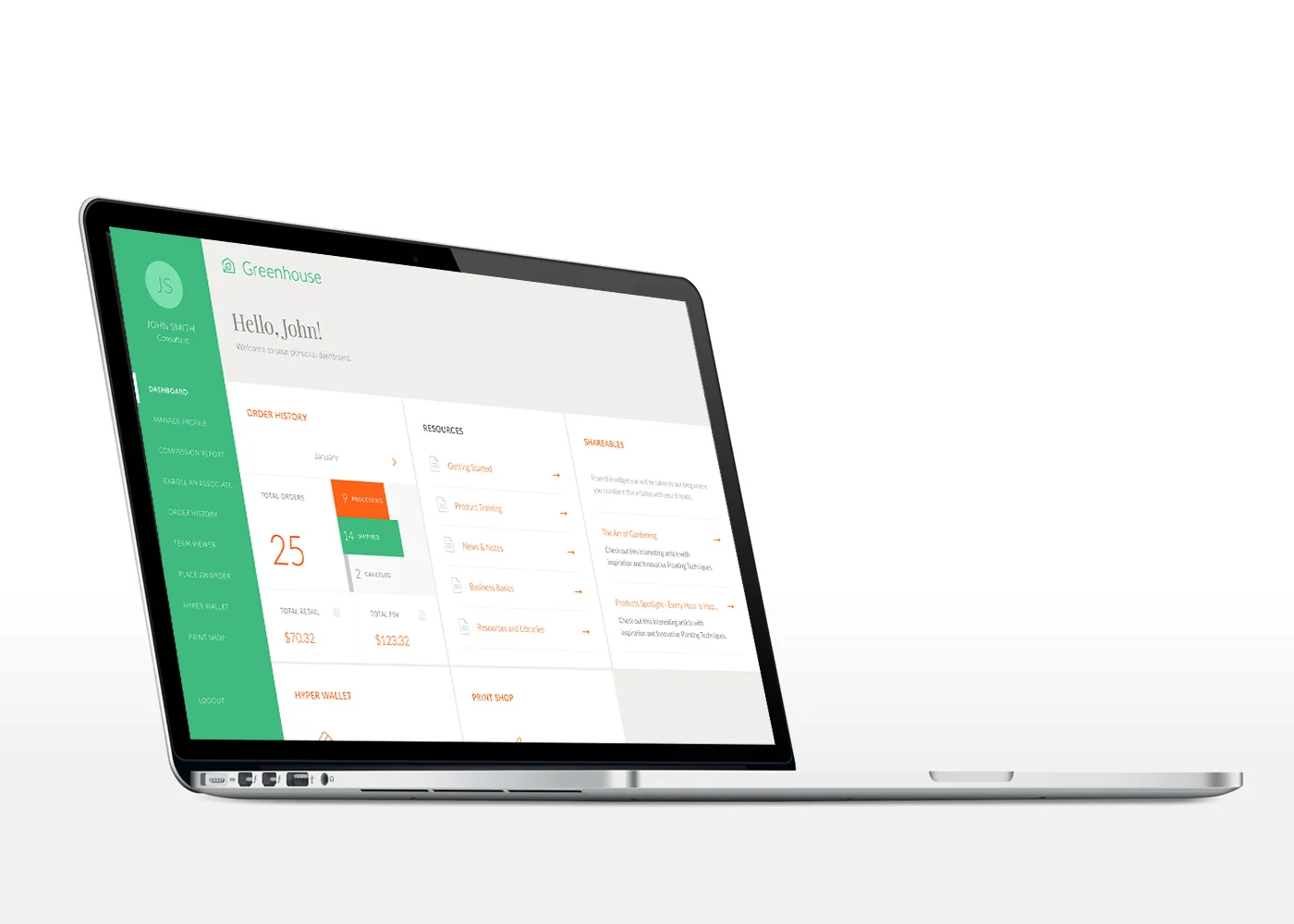 Greenhouse dashboard by Gen Design Studio