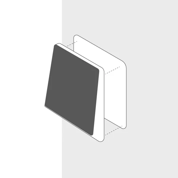 Tool free mounting   The wall plate attaches using power strips. The router holds on and detaches from the surface through wall mount brackets.