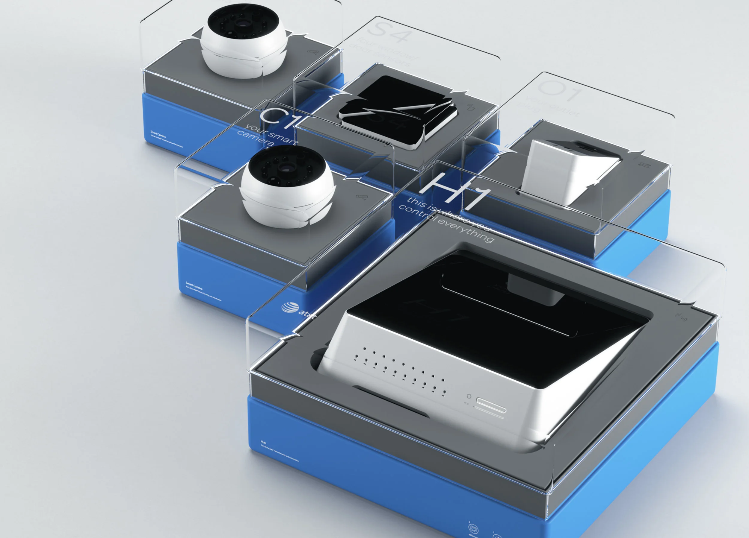 Packaging works as a flexible and modular piece to allow purchase in bundle or individually. A see-through cover reveals the purpose of each device and enhances the product’s line by clearly displaying each device individually and as a bundled set, making it intuitive and accessible for customers.