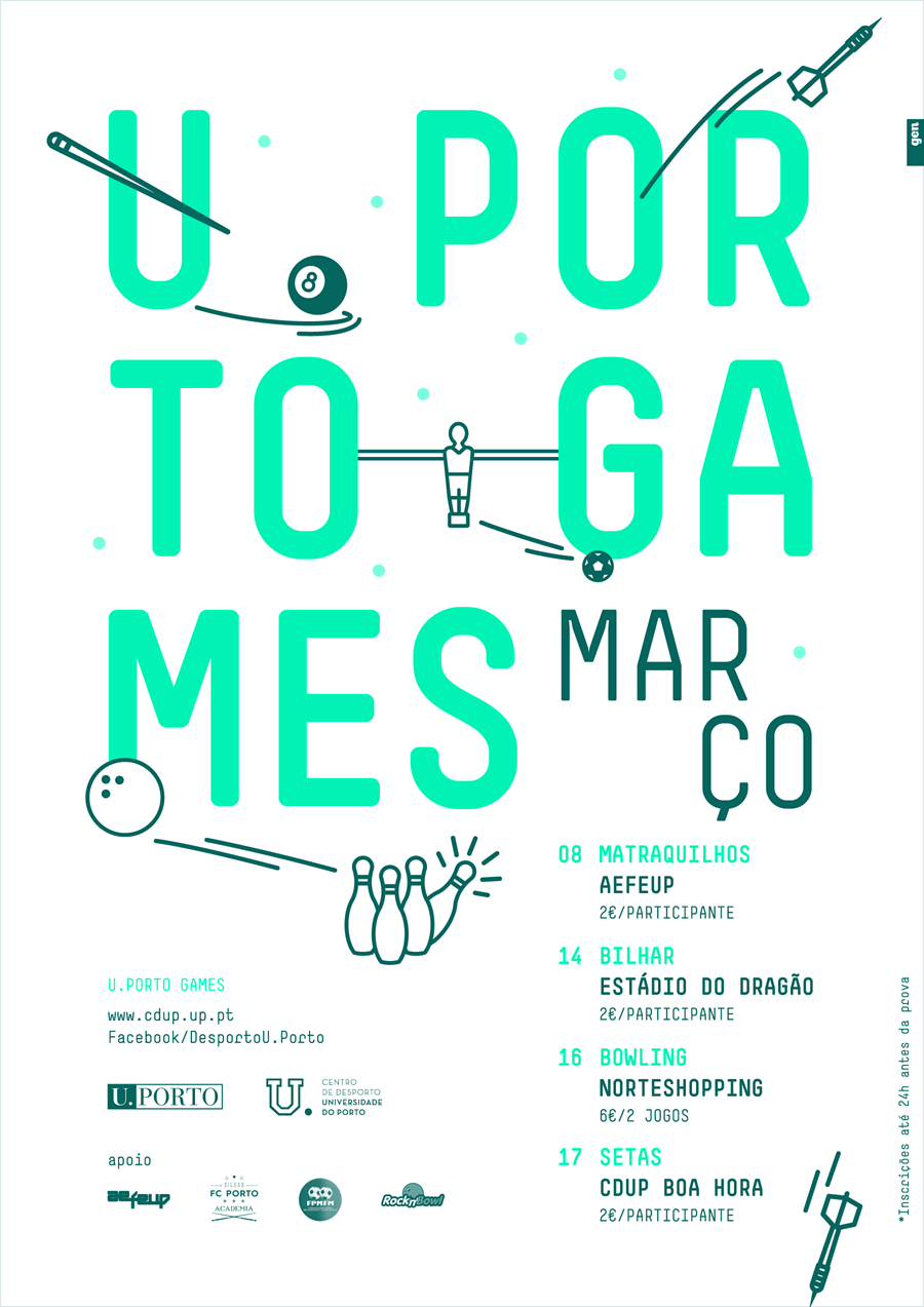 U.Porto Games event poster by Gen Design Studio