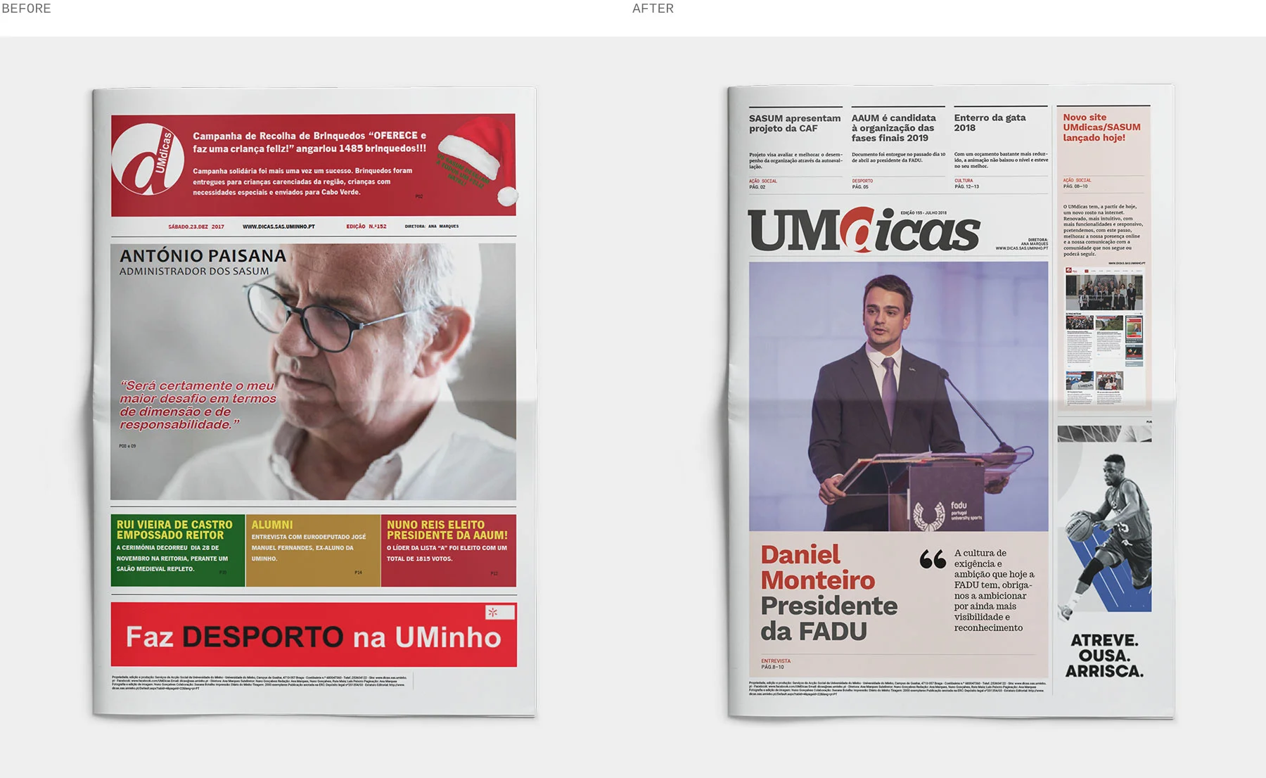 UMdicas student's newspaper template by Gen design studio