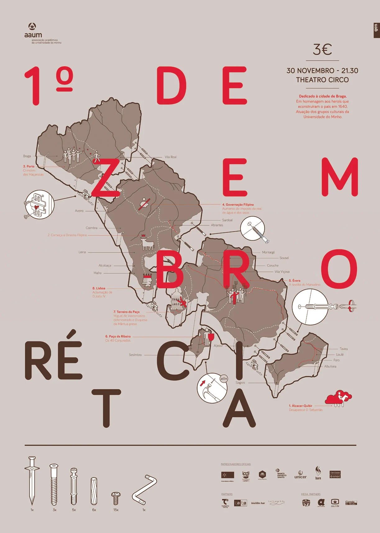 1º Dezembro poster by Gen Design Studio