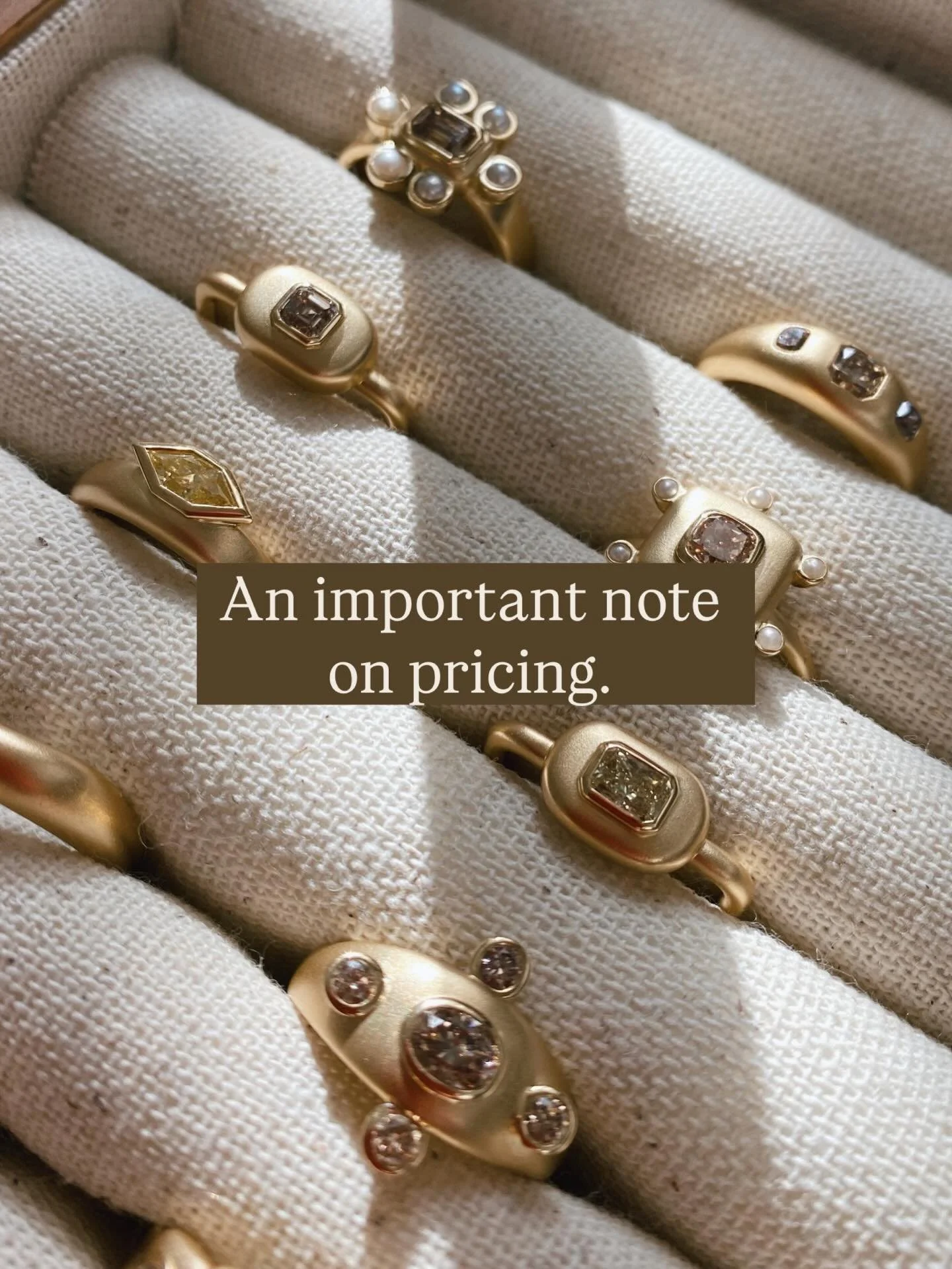 ❗️An important note on pricing❗️ 

Over the past year (also coinciding with my time away from the bench), many of you will have read about the significant and quite bonkers rise in the cost of precious metals.

As these costs continue to increase, I&