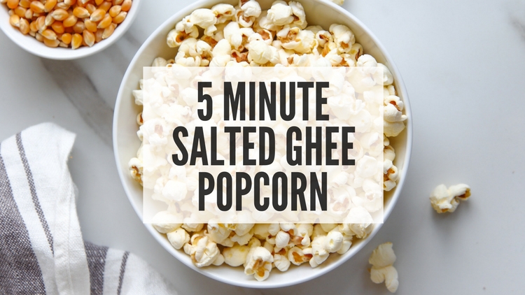 5 Minute Salted Ghee Popcorn 