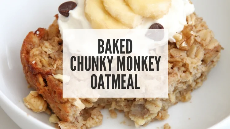 Baked Chunky Monkey Oatmeal