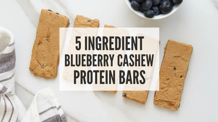 5-Ingredient Blueberry Cashew Protein Bars