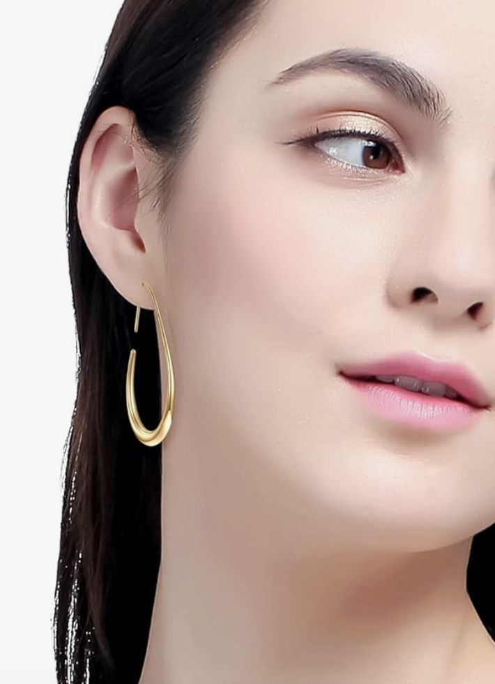 Gold Teardrop Earrings 