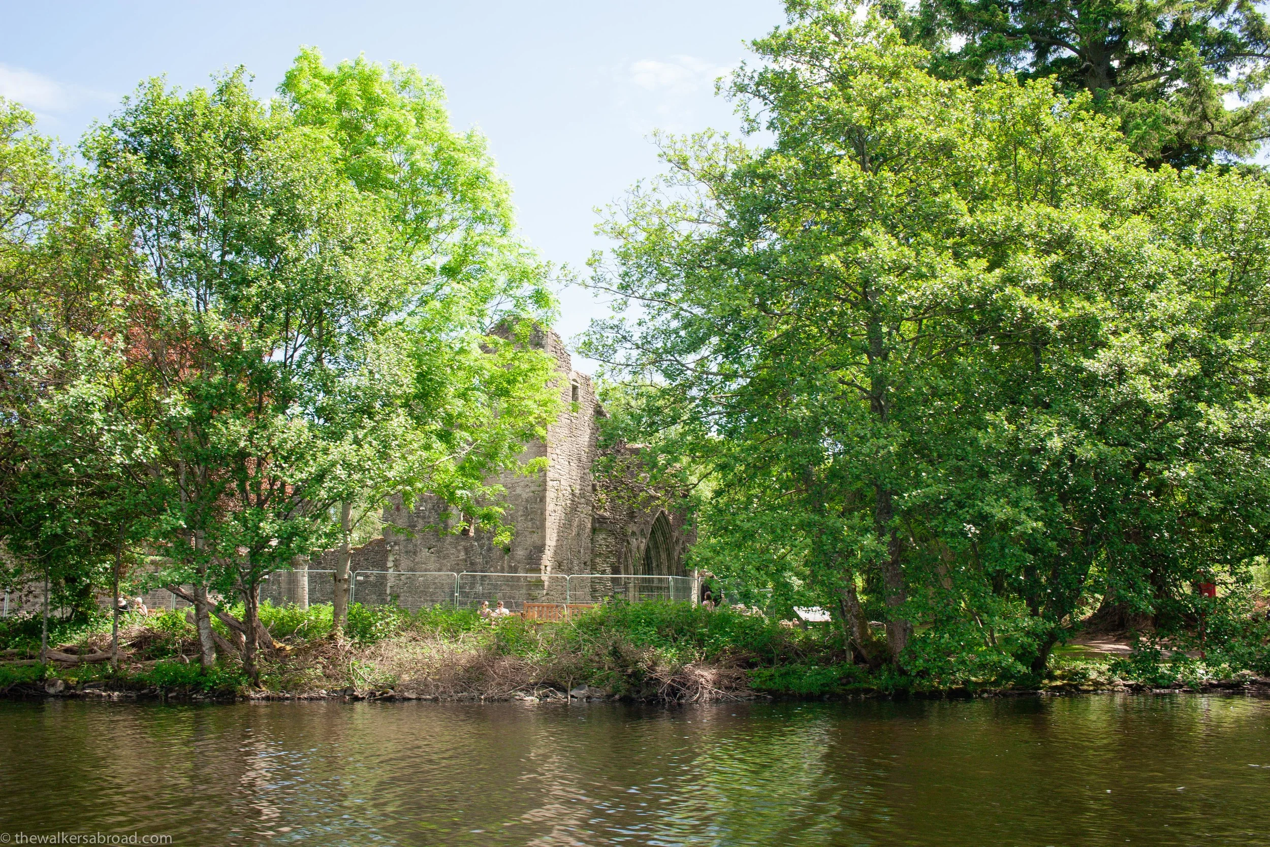 The view of the priory from the boat as we were leaving. 