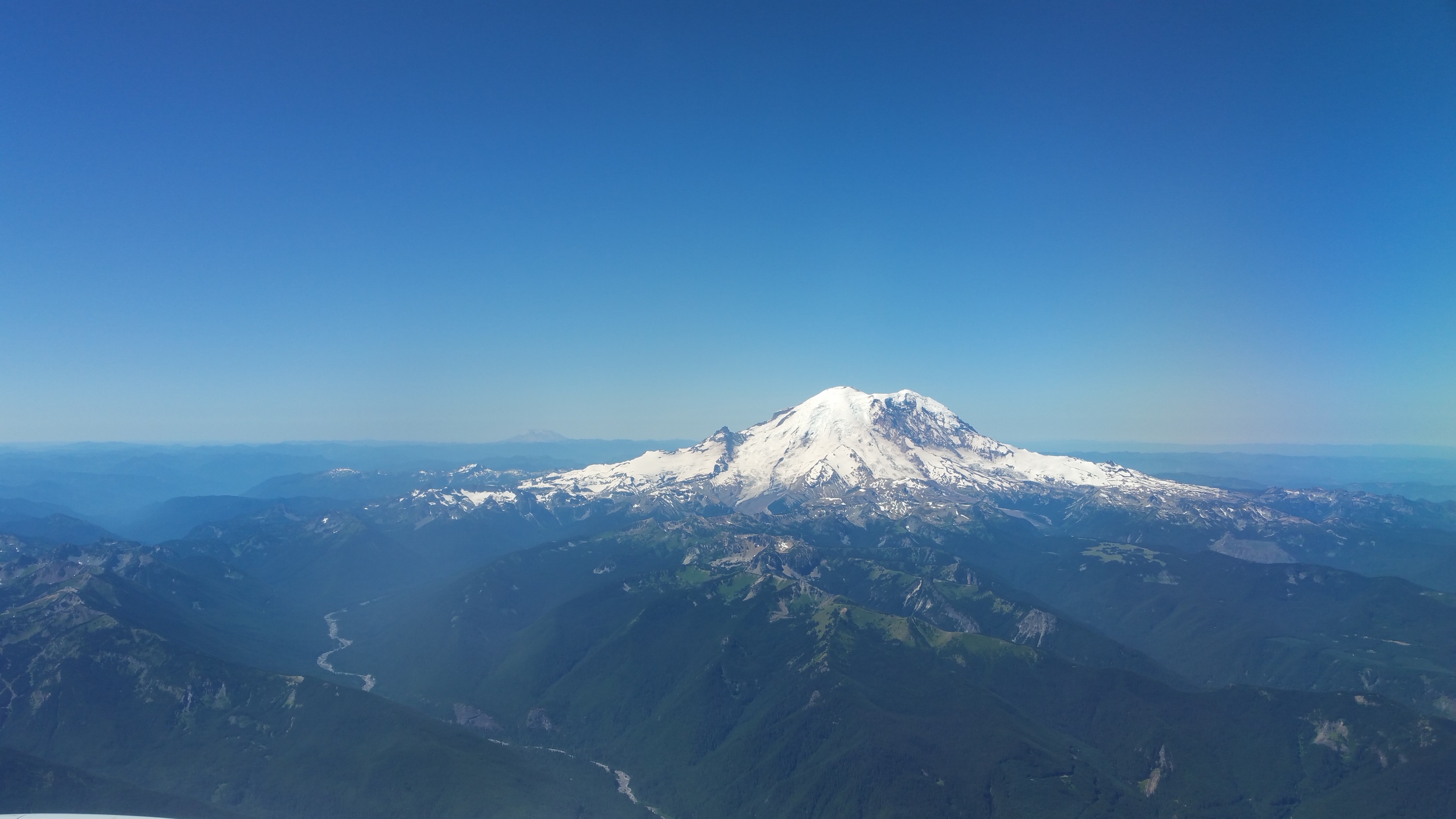 Mt. Rainier approaching Seattle-Tacoma International Airport.