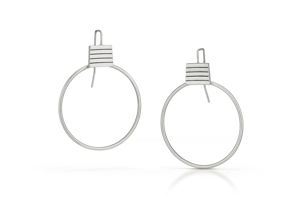 ST5 Stacked Square Earring with Hook